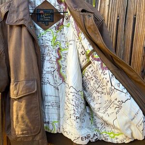 Vintage Reed Sportswear Genuine Brown Leather
Bomber
Mens Size 44 (Size L US)